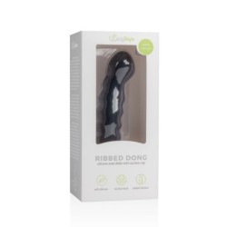 Dildo de silicone com ventosa - Preto