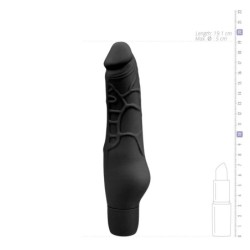 Vibratore realistico in silicone nero
