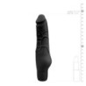 Vibrador realista de silicona negre