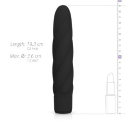 Vibrador de silicona negre