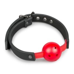 Mordaza de bola con bola de PVC - Rojo