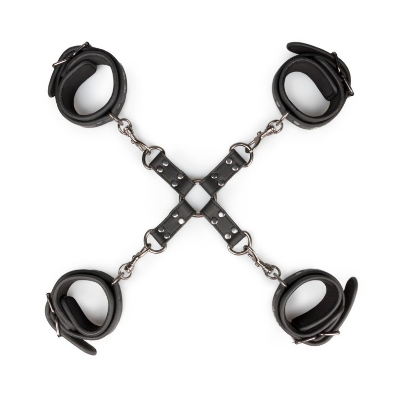 Hogtie com algemas de mão e tornozelo