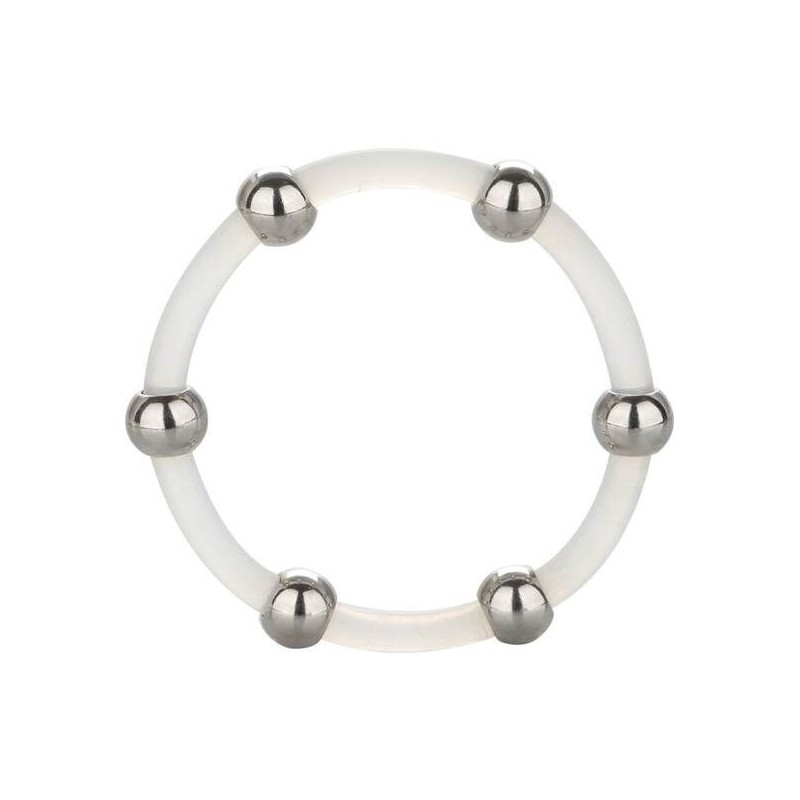 Anel de Silicone com Contas de Aço Tamanho Xl