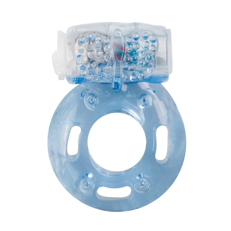 Anel vibratório para o pénis com estimulador de clitóris com tachas