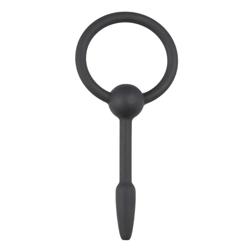 Plug peniano pequeno de silicone com anel de tração