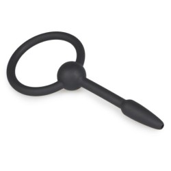 Plug peniano pequeno de silicone com anel de tração