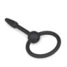 Plug peniano pequeno de silicone com anel de tração