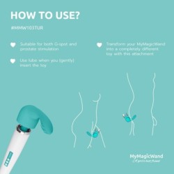 Nastavek za točko G MyMagicWand - Turkizna