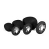 Set de plugs anaux en silicone avec diamant - Noir