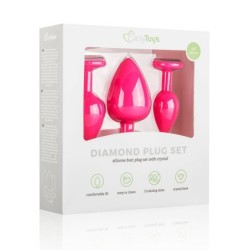 Plug Anal din Silicon cu Diamant - Roz