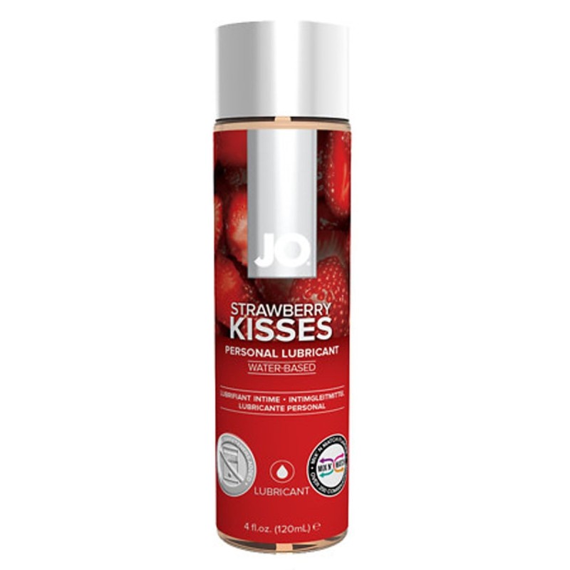 System JO - Lubricante H2O Beso de Fresa - 120 ml