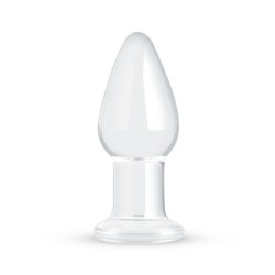 Plug Anal de Vidrio Transparente