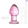 Розов стъклен butt plug