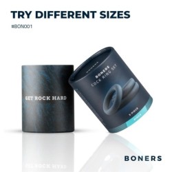 Conjunto de Anéis Penianos de 3 Peças Cinza