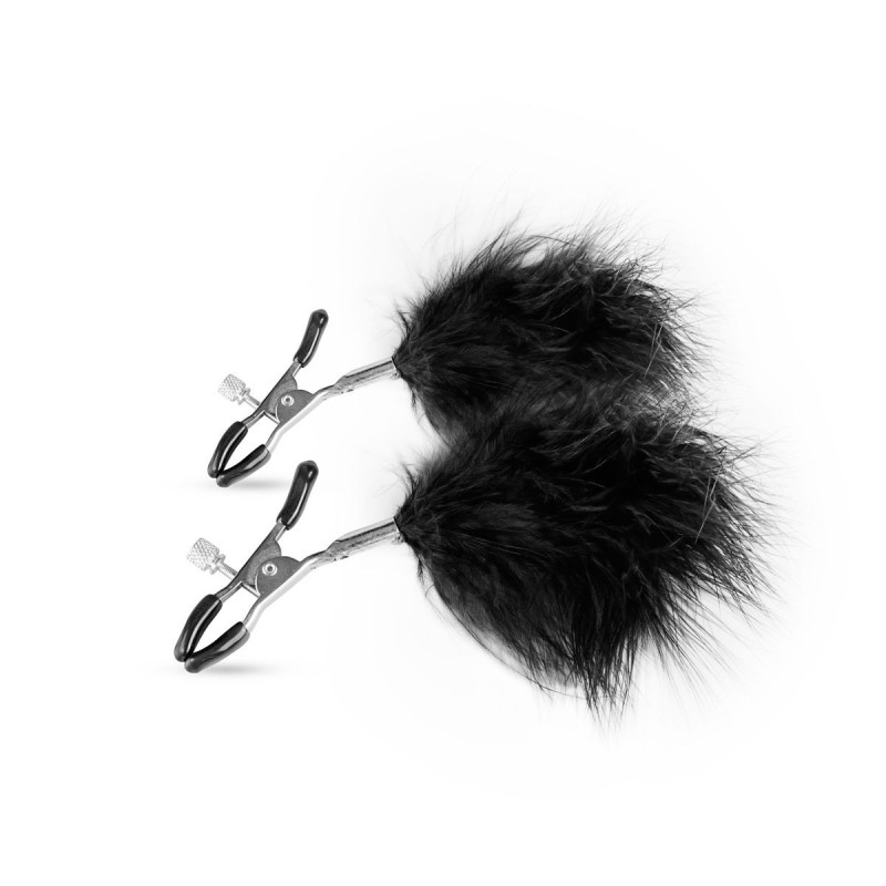 Pinces à tétons ajustables avec plumes Pinces à tétons ajustables avec plumes