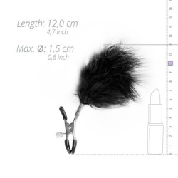 Pinzas para pezones ajustables con plumas