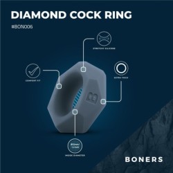 Penisring Boners Diamond - Grijs