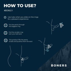 Boners Тензор за Тестиси от Течен Силикон 2 в 1