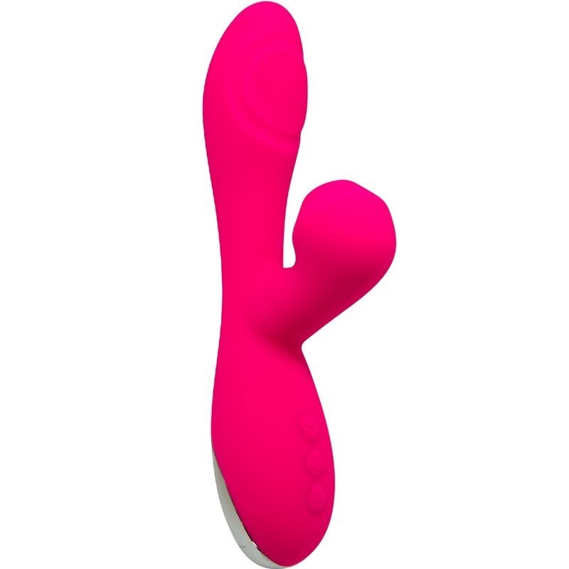 Karību spīduma vibrators un sūcējs fuksijas krāsā