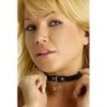 Gargantilha unisex de couro com O-Ring