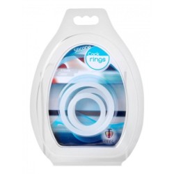 Anelli per pene Trinity in silicone, trasparenti
