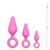 Roze anale plug set met ring