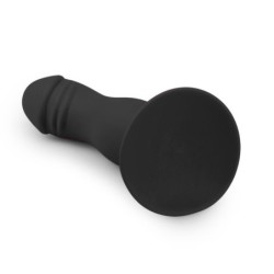 Gode en silicone noire avec ventouse