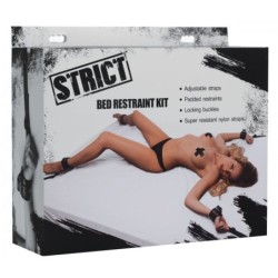 Kit de restrição de cama com algemas de cama - Preto