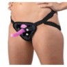 "Deluxe Double-G" vibratoriaus diržų rinkinys su dirbtiniu varpos imitatoriumi