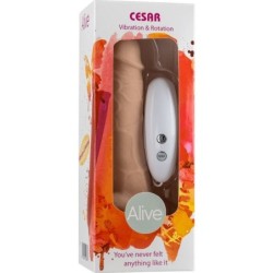 Cesar Realistický Penis Vibračný & Rotačný 17.5 Cm