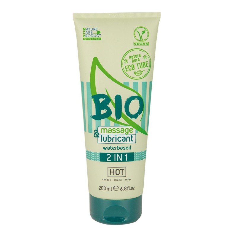 HOT BIO 2 em 1 Massagem e Lubrificante Base Aquosa