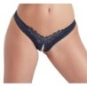 Tanga con Perle - Nero S