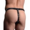 Harness with cock ring and butt plug