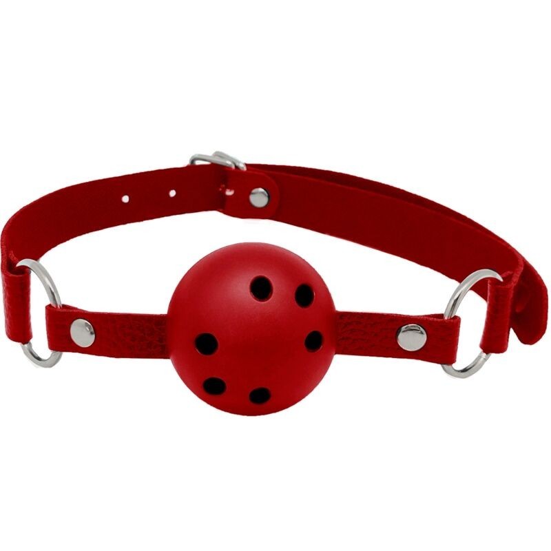 Discrétion Bâillon Respirant Rouge