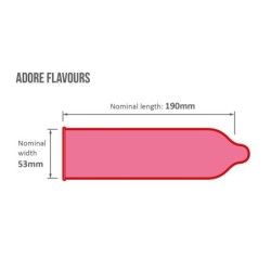 Adore Flavours Condoms - 12 Óvszer