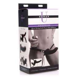 Power Pegger Double Dong Harness Vibrator - Black