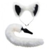 Set di Orecchie e Coda di Volpe Bianco