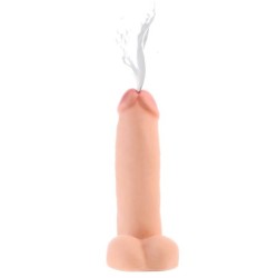 Ejakulační dildo s dvojí hustotou - 20 cm