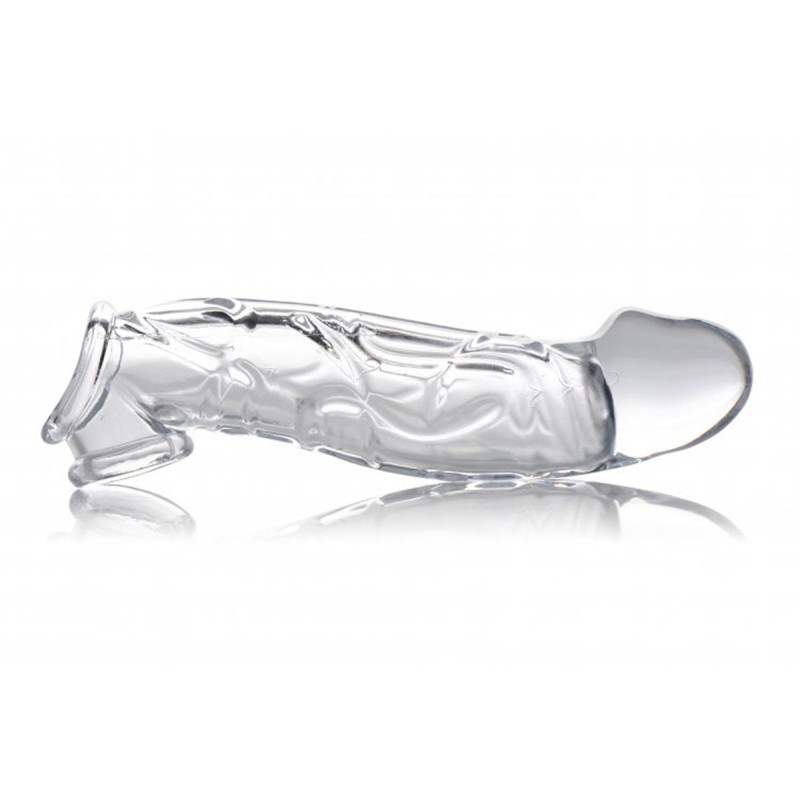 Funda para pene curvada y extensora transparente