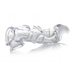 Funda para pene curvada y extensora transparente