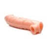 Gebogen penis sleeve, verlengend, huidkleurig