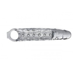 Funda para pene alargadora con protuberancias - Transparente