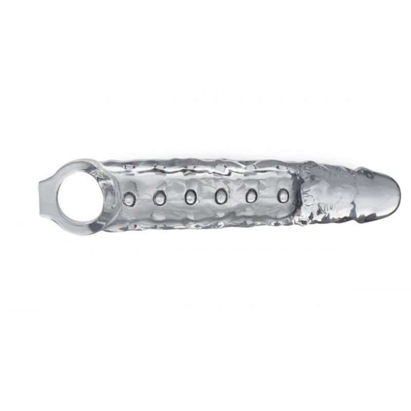 Funda para pene alargadora con protuberancias - Transparente
