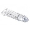Funda para pene alargadora con protuberancias - Transparente