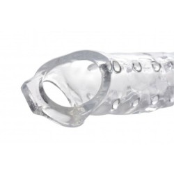 Funda para pene alargadora con protuberancias - Transparente