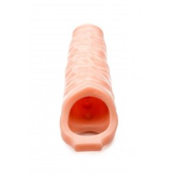 Funda para pene alargadora con protuberancias - Piel clara
