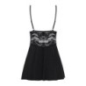 Set Babydoll cu Dantelă - Negru S/M