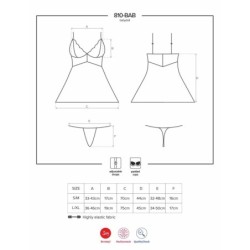 Babydoll Set met Kant - Zwart