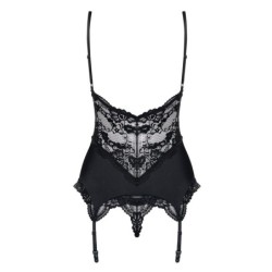 Liguero con detalles de encaje - Negro S/M