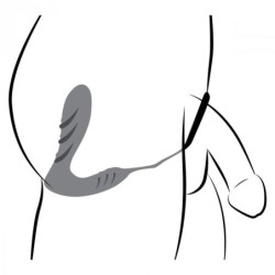 Vibrador de próstata de silicone e arnês com controlo remoto